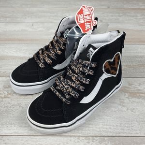 SK8-Hi Zip Leopard Fur Heart Black